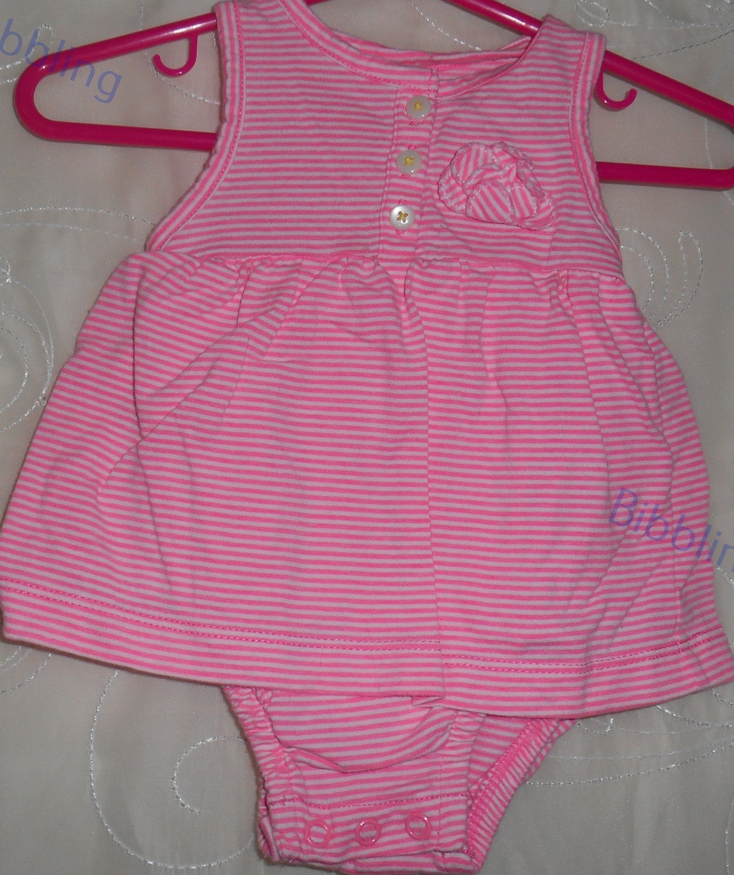 Carter's Pink Striped Onesie