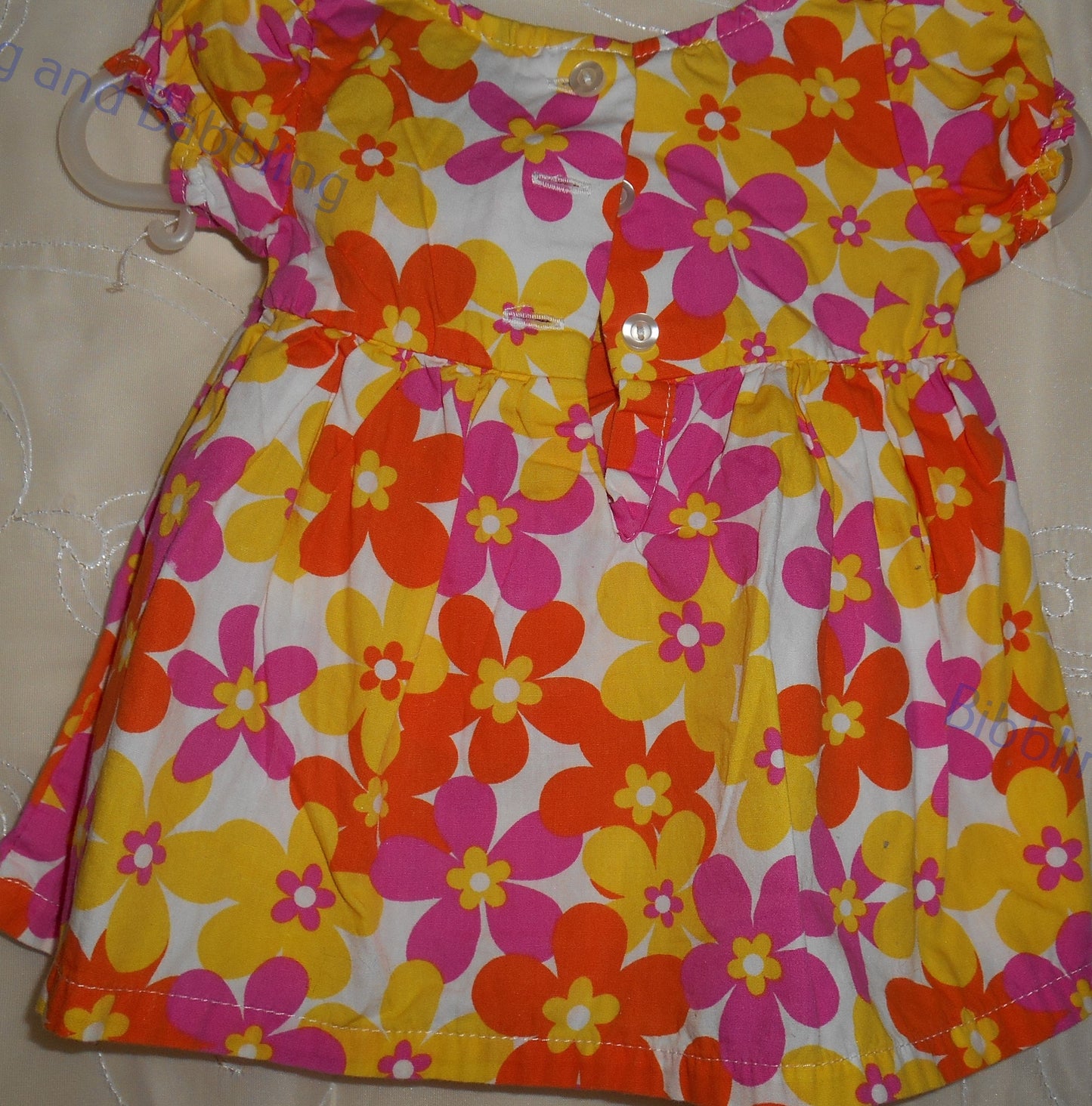 Faded Glory Pink and Orange Flowery Dress