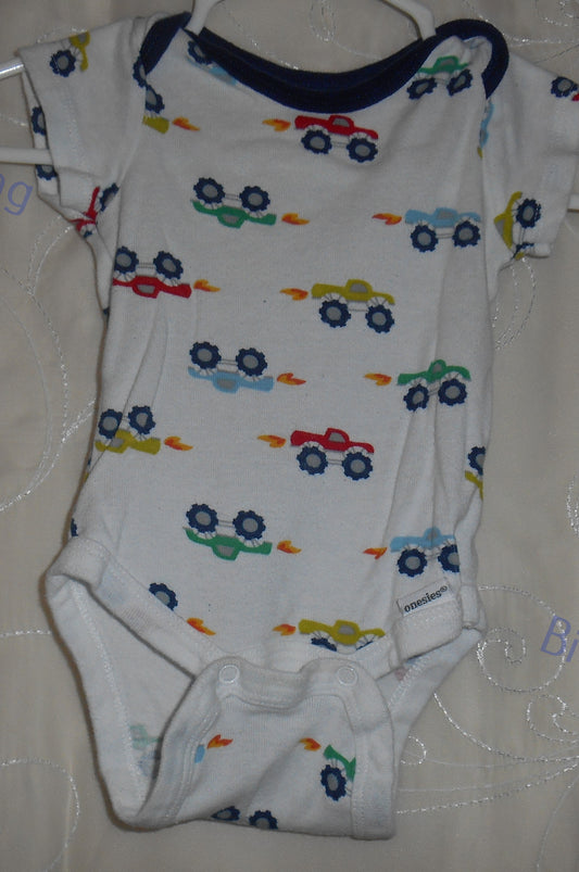 Onesies White w/Cars