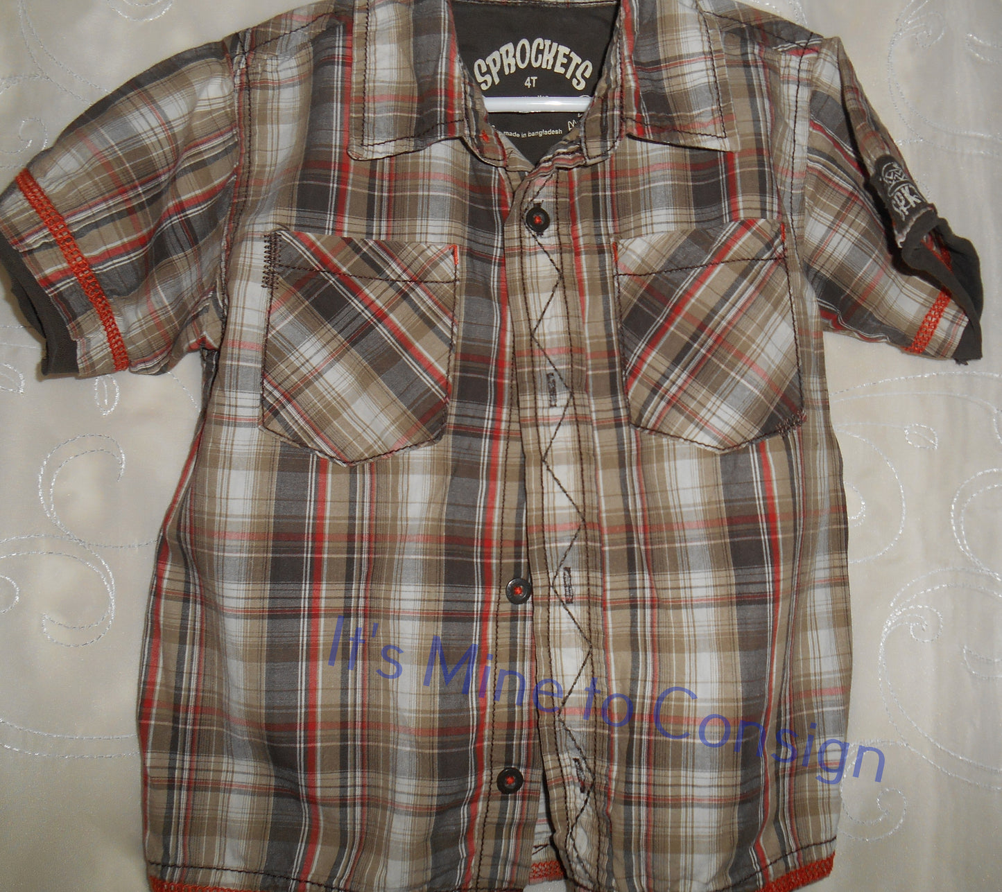 Sprockets Plaid Short Sleeved Shirt