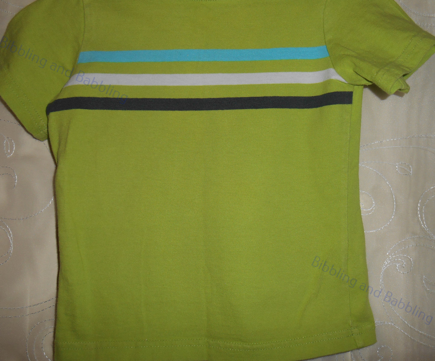 Jumping Beans Green Shirt with Stripes