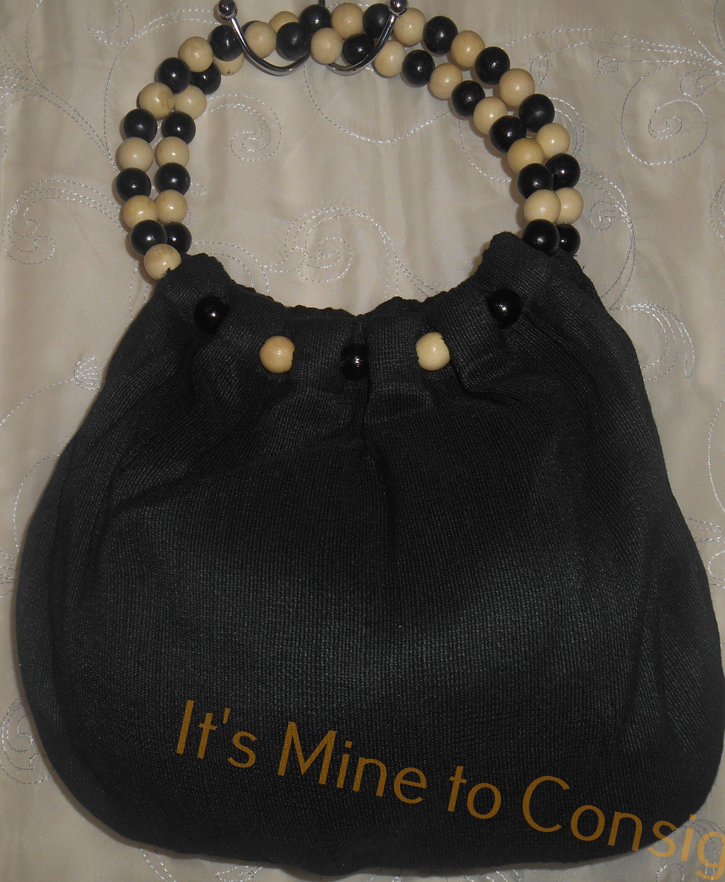 Black Purse w/Beaded Handle