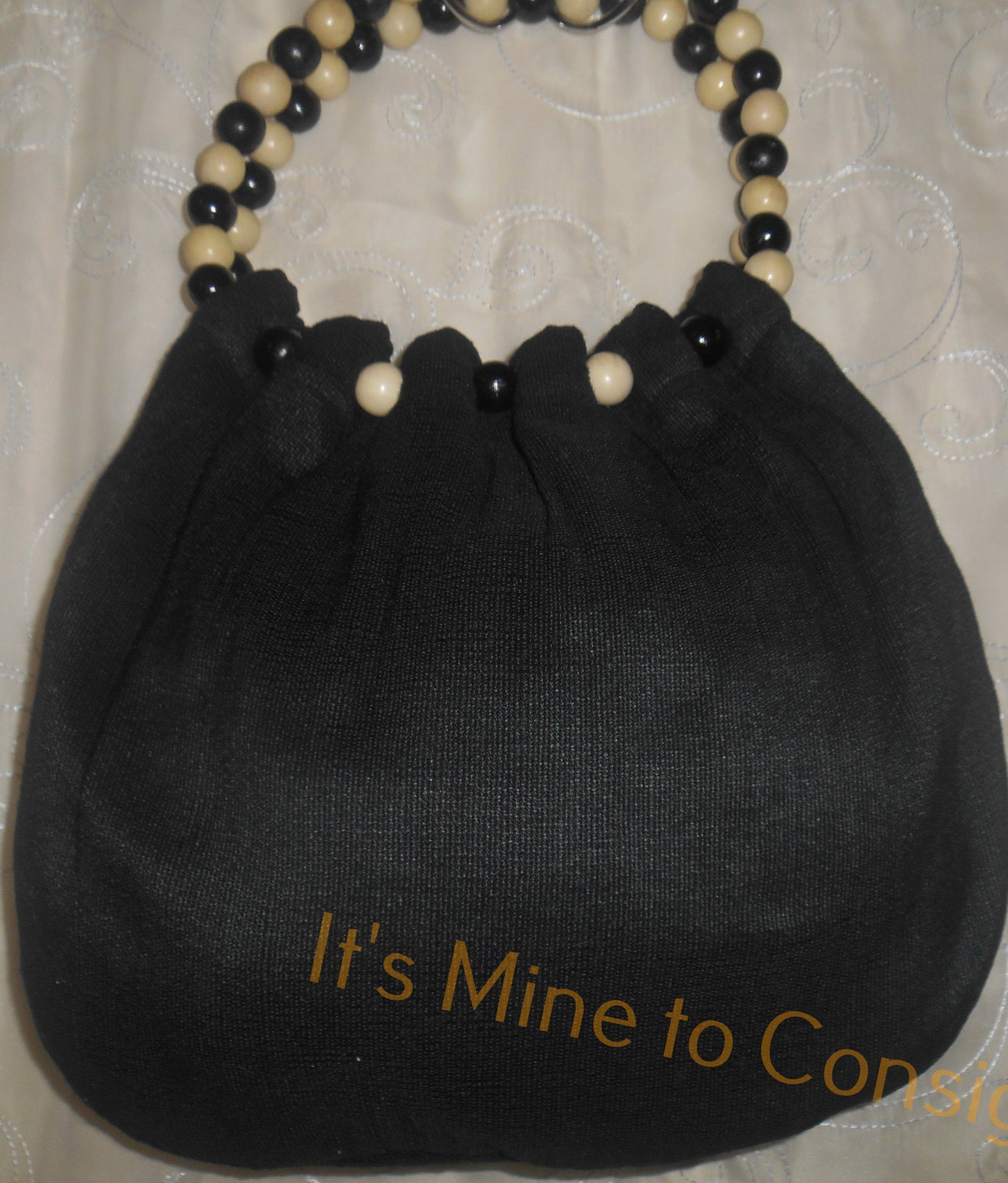 Black Purse w/Beaded Handle