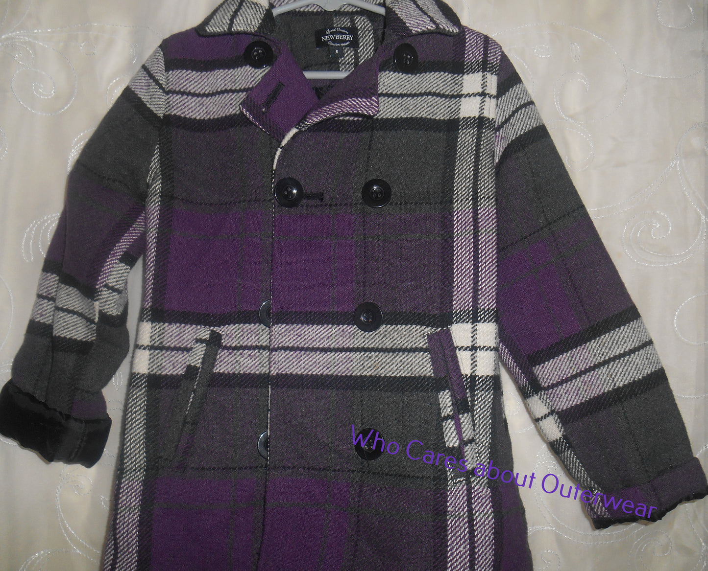 Newberry Girl's Purple and Black Coat