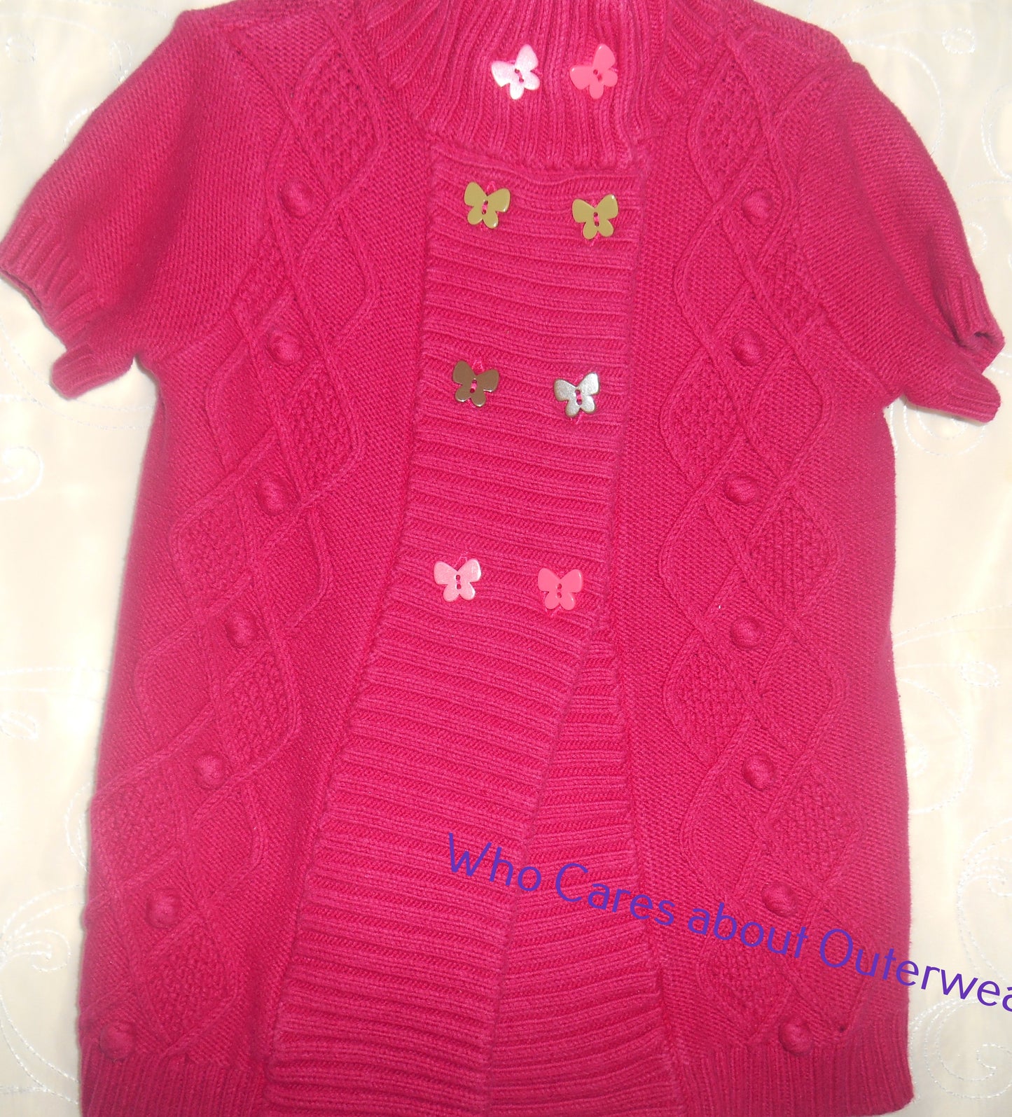 Gymboree Pink Short Sleeved Sweater w/Buttons