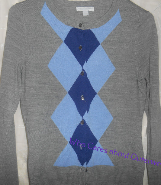 NY & Co. Blue Print Sweater