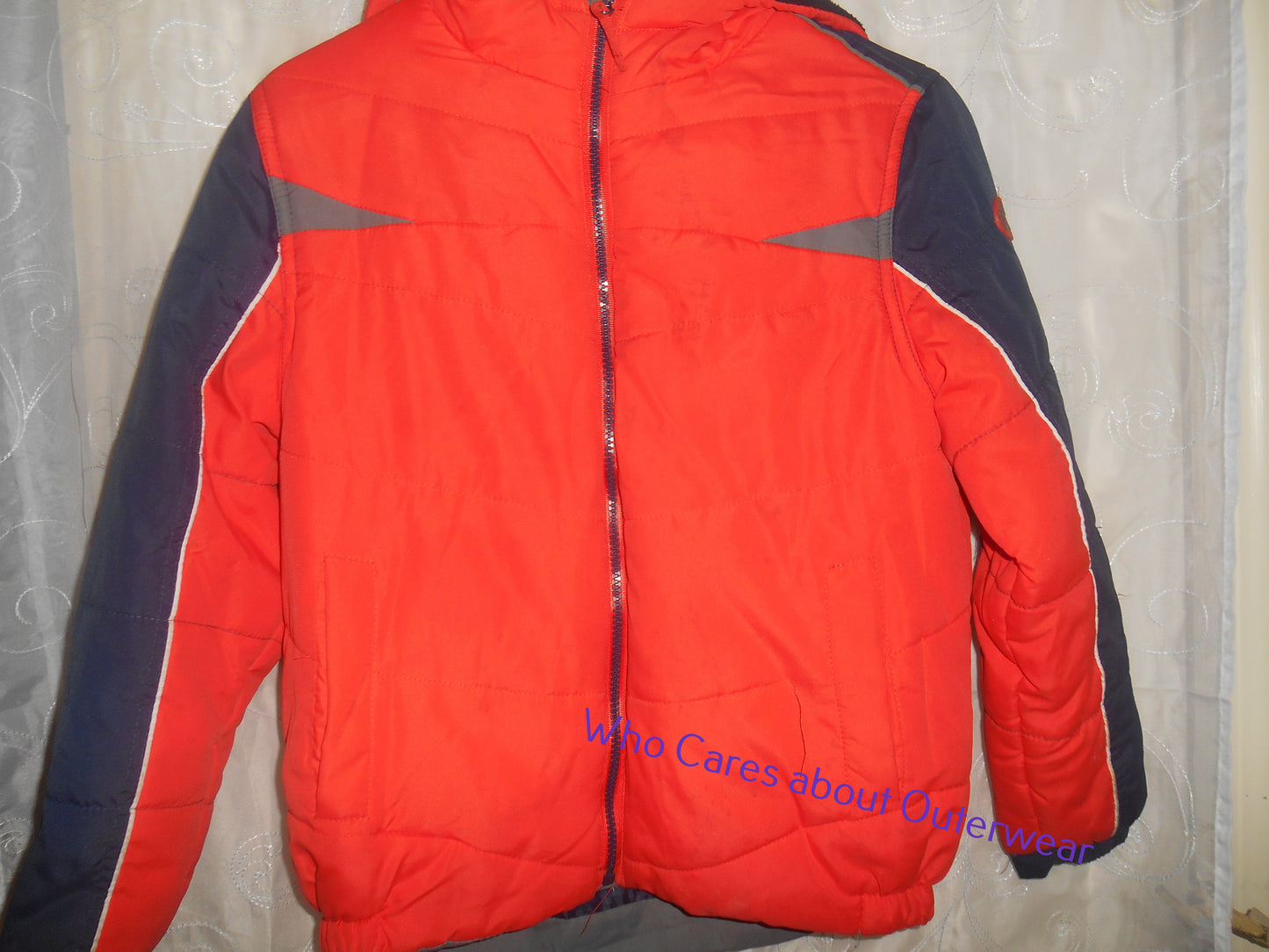 The Polar Club Orange & Navy Coat