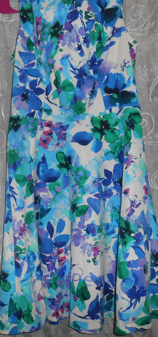 Established 1962 Blue Floral Dress