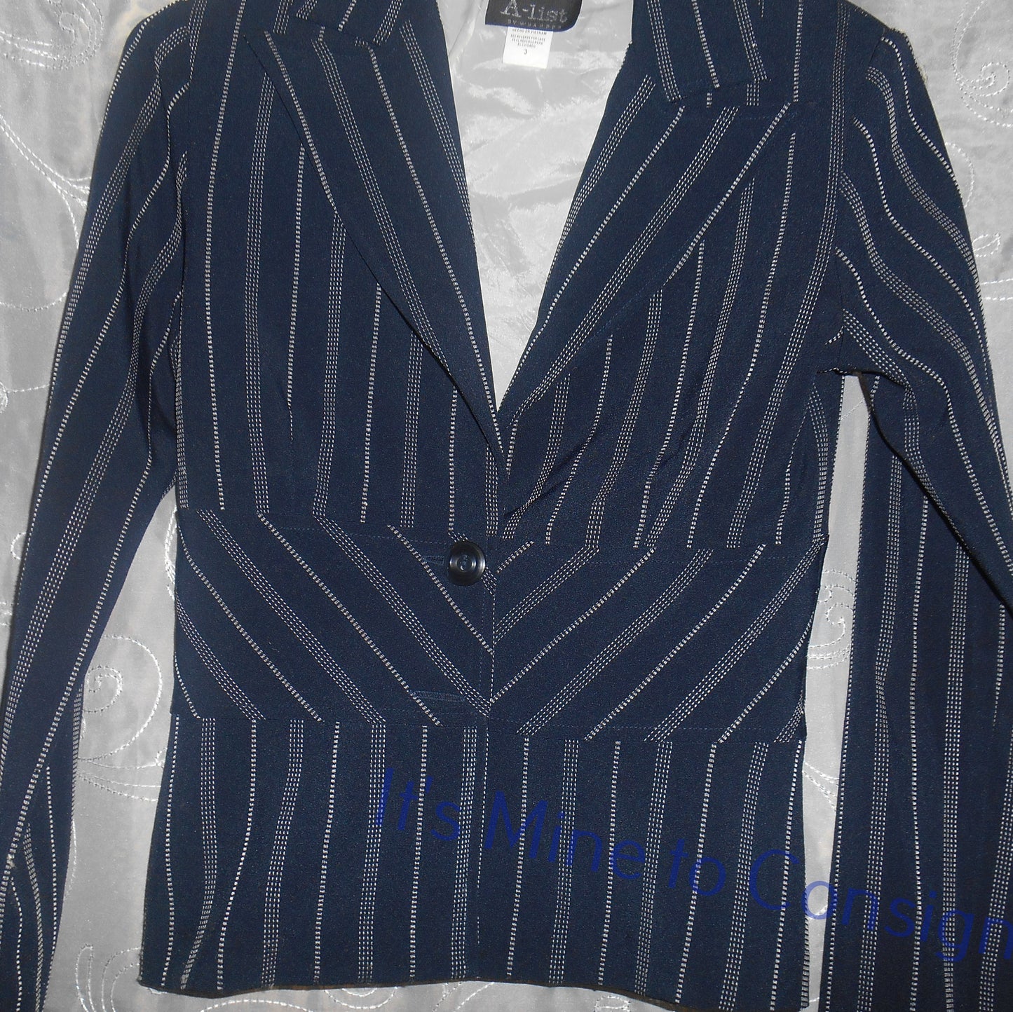 A-List Blue Pinstripe Pantsuit