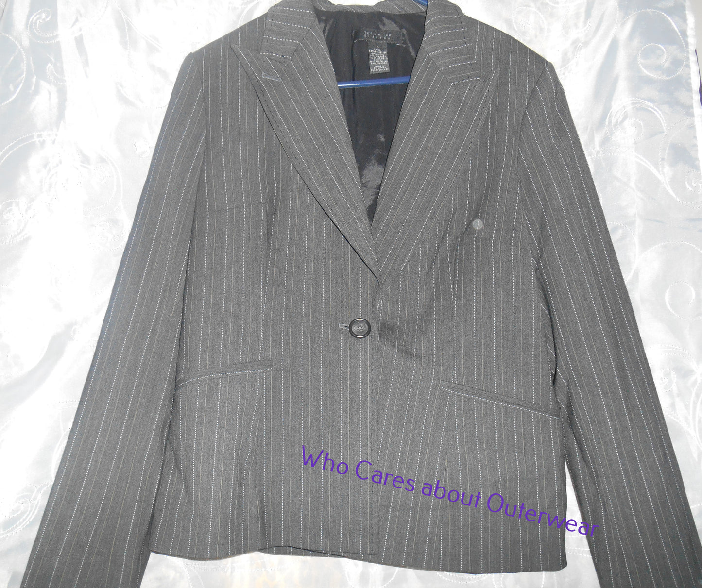 The Limited Gray Striped Jacket