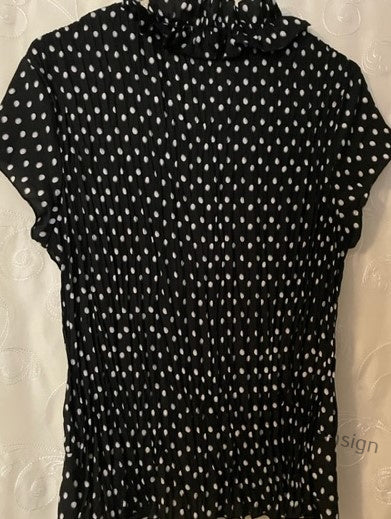 Cato Polka Dot Top w/Ruffles