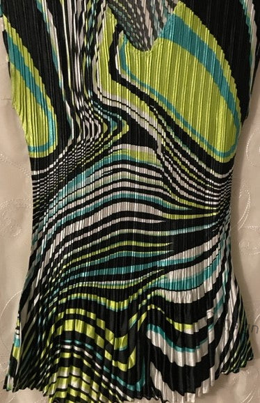 Cato Green Swirl Sleeveless Top