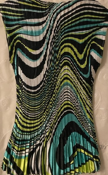 Cato Green Swirl Sleeveless Top