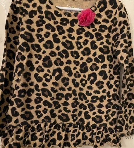 Jumping Beans Leopard Print w/Pink Bow