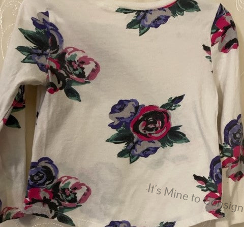 Old Navy White Flowered Shirt