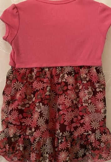 Girls Pink Floral Shirt w/Shrug