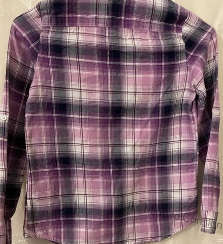 Faded Glory Purple Plaid Shirt