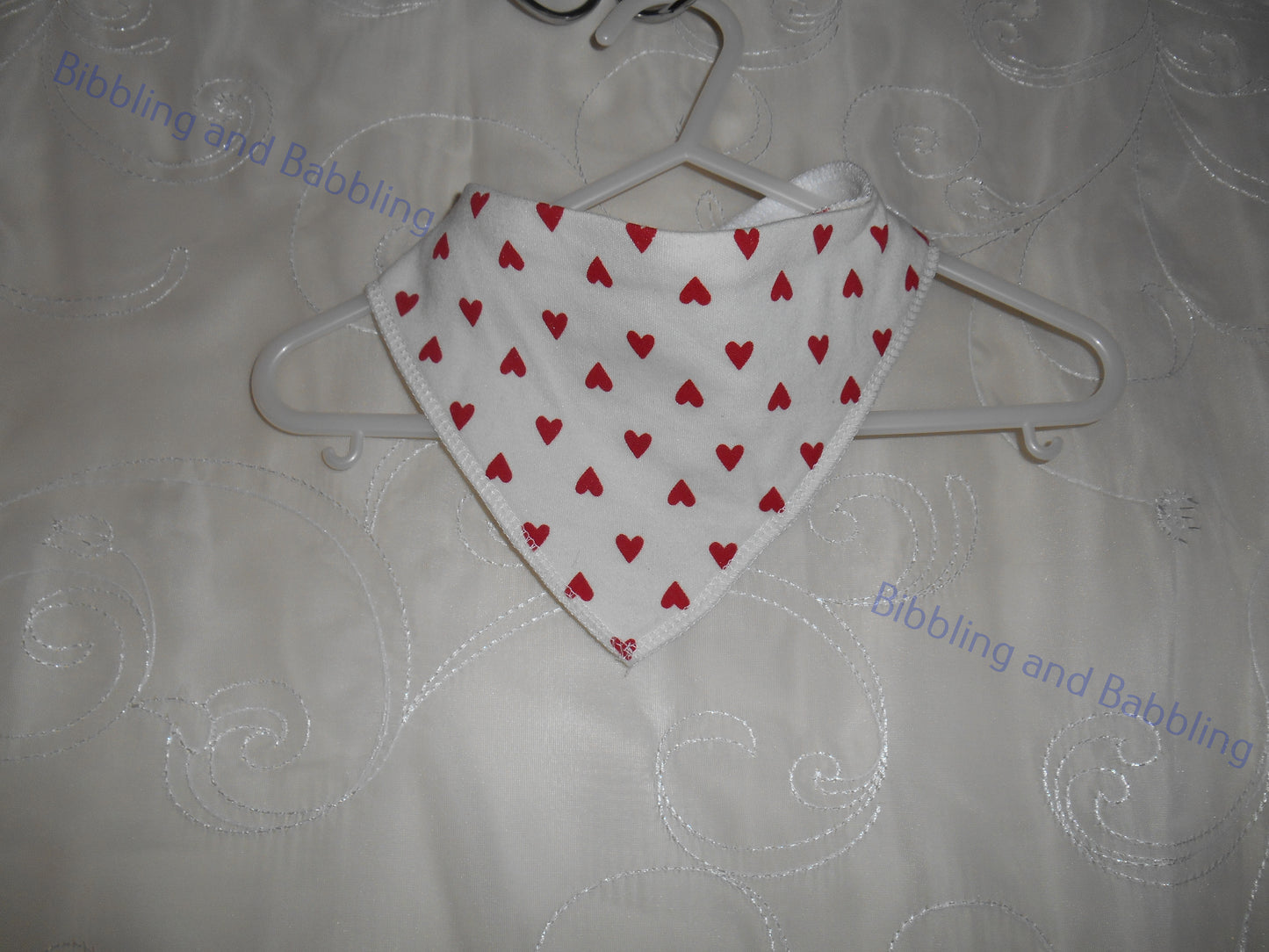 Hearts Velcro Bib