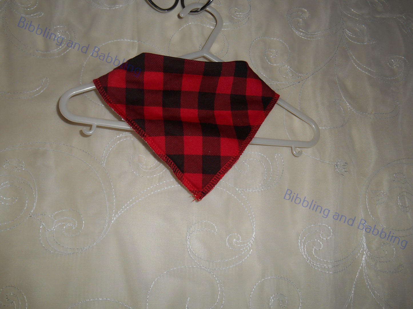 Plaid Velcro Bib